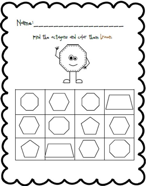 thebrownfaminaz: Octagon Worksheet For Preschoolers