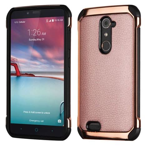 Insten Leather Tpu Dual Layer Hybrid Case Cover For Zte Zmax Pro Case Cover Case Best Cell Phone