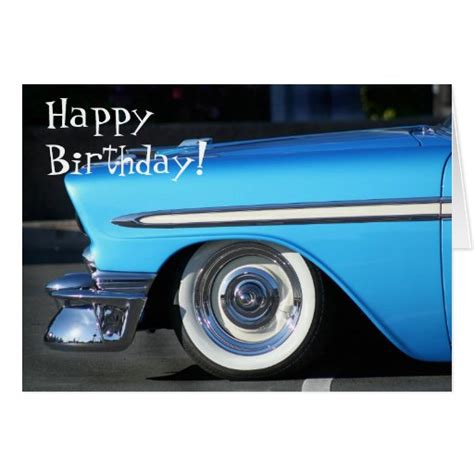 Happy Birthday Classic Car Greeting Card Zazzle
