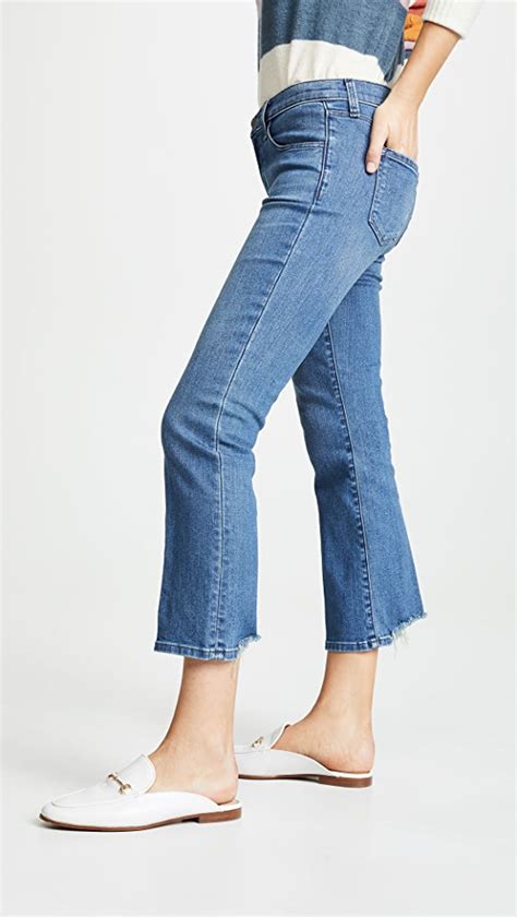 J Brand Selena Mid Rise Crop Bootcut Jeans SHOPBOP