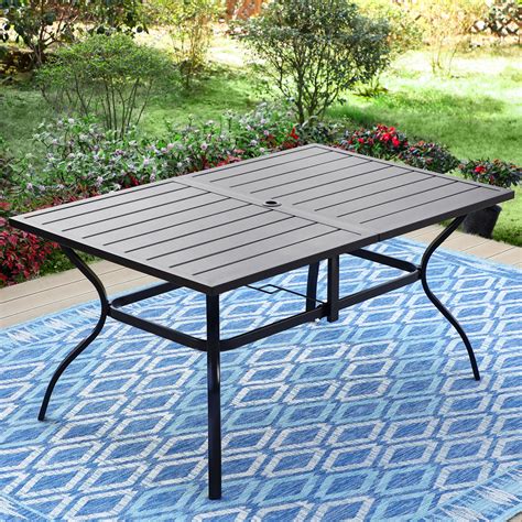 Mf Studio 7 Piece Outdoor Patio Dining Set With 6 Pcs Rattan Cushioned