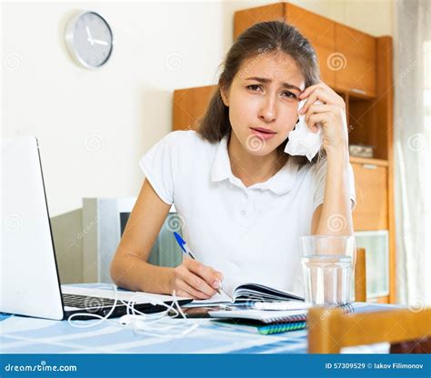 Depressed Female College Student Stock Image Image Of Love Crying