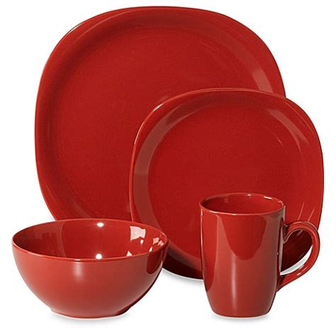 White quadro set one size white. Thomson Pottery Quadro 16-Piece Dinnerware Set in Red ...