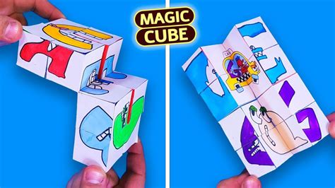 Magic Cube With Alphabet Lore Diy Origami Magic Infinity Cube Easy