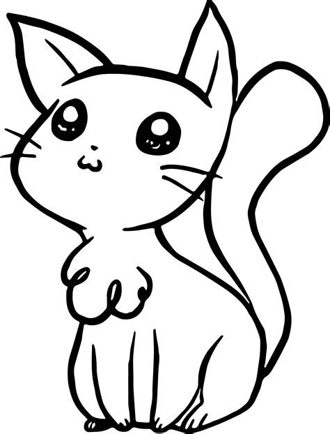 Chibi Cat Coloring Pages