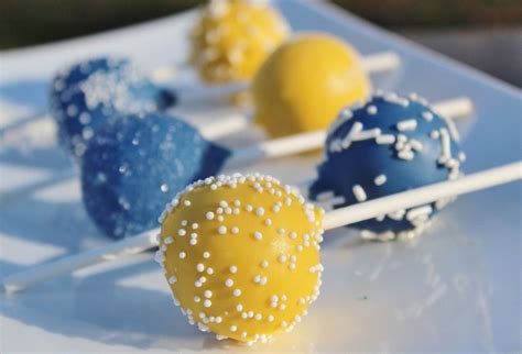 Navy Blue And Yellow Signature Cake Pops Etsy In 2021 Blue Cake Pops