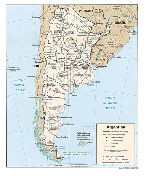 Mapa Do Chile E Argentina