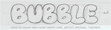 How To Draw Bubble Letters
