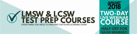 Lmsw And Lcsw Test Prep Courses January 2018 Nasw Nys