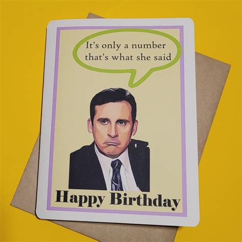 The Office Birthday Card Michael Scott Funny Card Etsy Happy