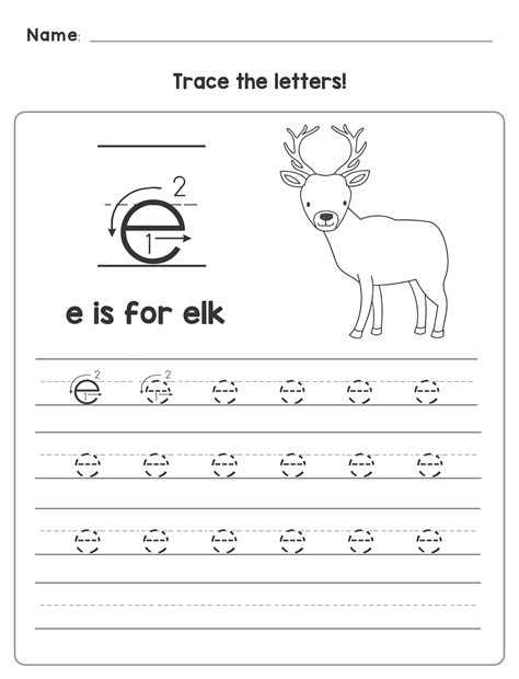 10 Best Letter E Worksheets Free Printable  printablee.com