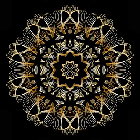 Gold Black Kaleidoscope Digital Art By Mark Tripp Fine Art America