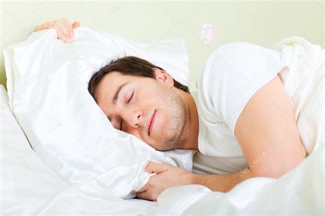Man Sleeping In Bed Stock Photo By ©shalamov 4093007
