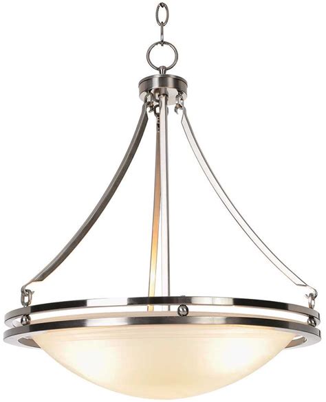 3 Light Contemporary Pendant Fixture In Brushed Nickel