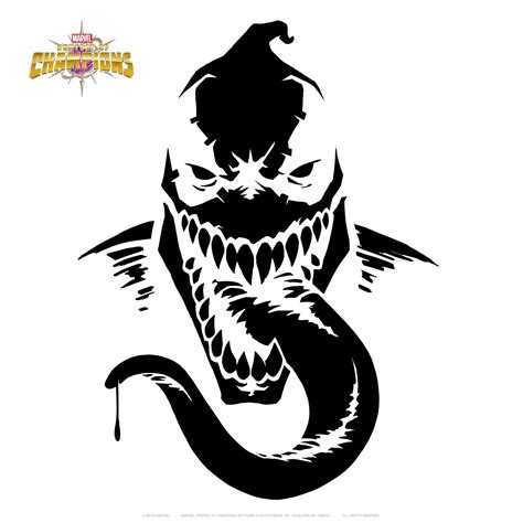 Venom Pumpkin Carving Stencils 38