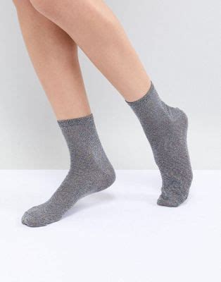 Asos Design Multi Glitter Ankle Sock Asos