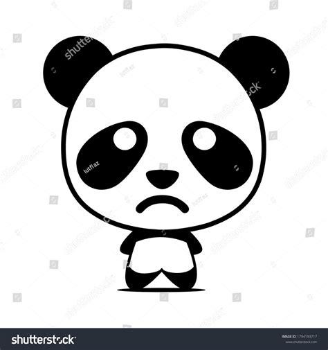 Sad Panda Character Vector Design Best Stock Vector Royalty Free