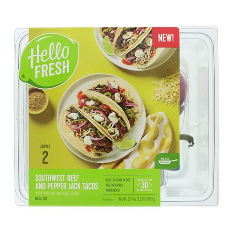 The perfect healthy dinner recipe everyone in your family will love! Hello Fresh Southwest Beef and Pepper Jack Taco Kit - Shop ...