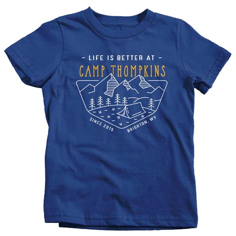 Kids Personalized Camping T Shirt Life Is Better At Camp Shirt Etsy Uk