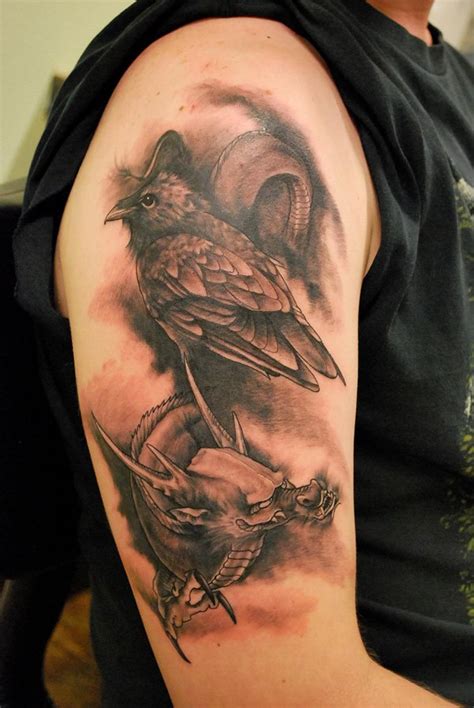 It is a tattoo that can represent either one or multiple things all at once. Raven Tattoos for Men - Ideas and Inspiration for Guys