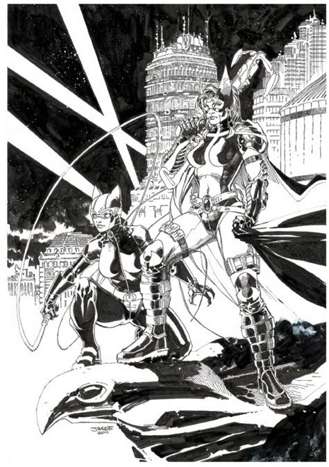 Jim Lee Huntress And Catwoman Comic Art Jim Lee Art Jim Lee Huntress