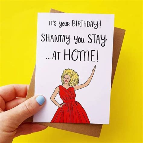 Funny Rupauls Drag Race Birthday Card Printable Digital Etsy