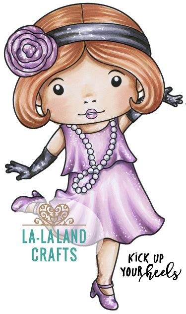 La La Land Crafts Rubber Cling Stamp Flapper Marci
