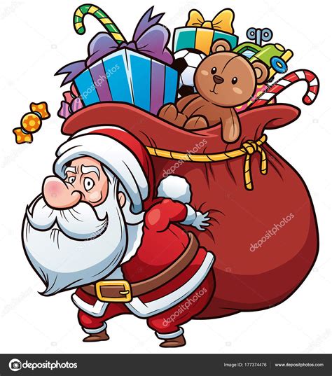 Maybe you would like to learn more about one of these? Vector Ilustración Dibujos Animados Santa Claus Con Bolsa ...