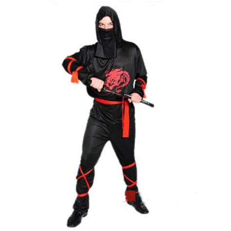 2018 New Black Japanese Man Ninja Cosplay Costumes Masquerade Masked
