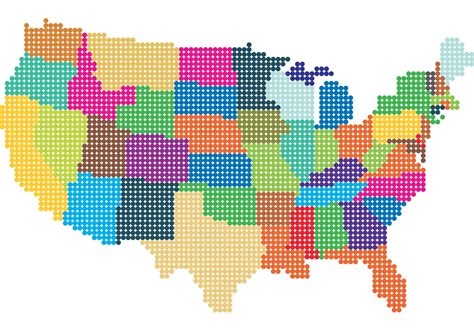 Download US Dotted Map Vector 91352 - Download Free Vectors, Clipart Graphics & Vector Art