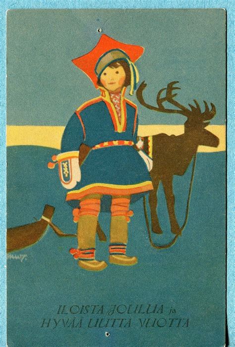 X9703 Christmas Postcard Finnish New Year Ebay Vintage Christmas