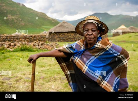 Basotho Woman Lesotho Africa Stock Photo Alamy