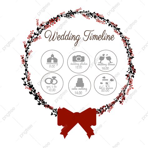 Wedding Timeline Vector Art Png Wedding Timeline Template 4 Wedding