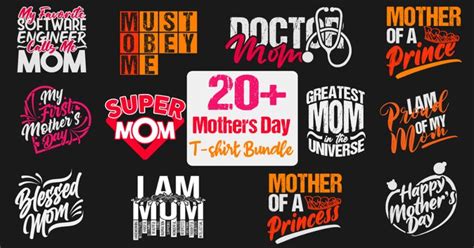 Mothers Day Tshirt Bundle Pack Bundle · Creative Fabrica Bundle Pack