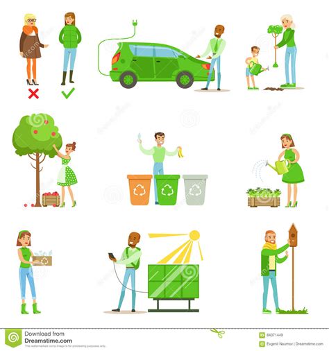 Men And Women Contributing Into Environment Preservation By Using Eco ...