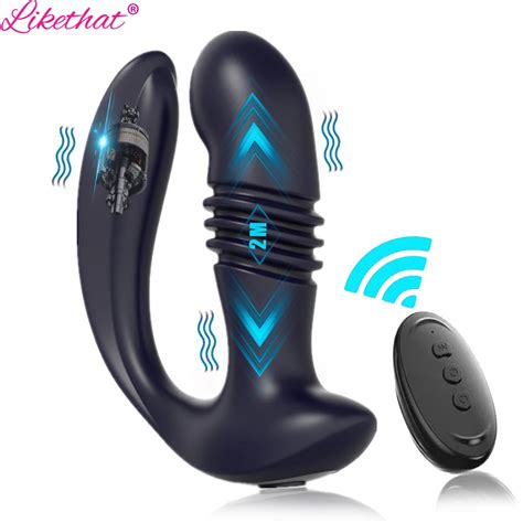 Thrusting Butt Plug Dildo Vibrator For Men Prostate Massager Sexy Toys