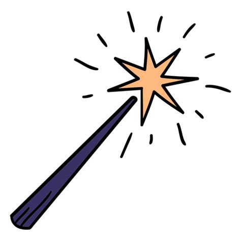 Magic Wand Hand Drawn Transparent Png And Svg Vector File