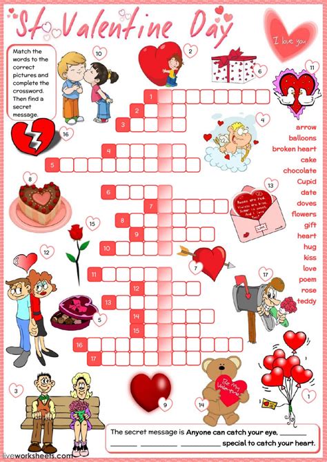 St Valentines Day Interactive Worksheet