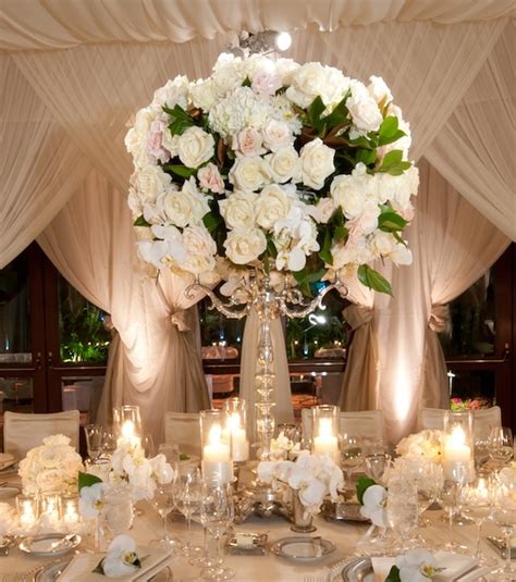 White Wedding Centerpieces Wedding Flowers Inside Weddings