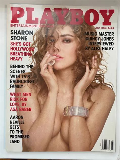 Playboy Magazine July Sharon Stone Nude Jacqueline Sheen Quincy