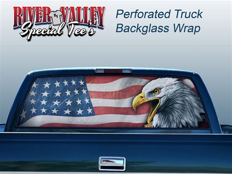 Maybe you would like to learn more about one of these? American Flag with Eagle Truck Window Wrap | American flag ...