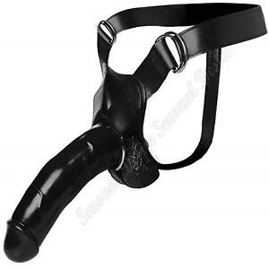 Infiltrator Hollow Strap On Black Inch Dildo Unisex Dong