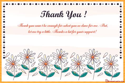 Beautiful Thank You Images With Flowers Floral Thank You Card With