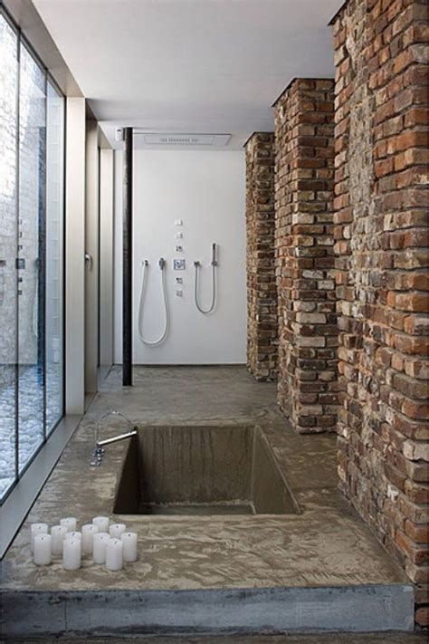 Bare brickwork recommended to cover the layer of protective varnish. 25 Industrial Bathroom Designs With Vintage Or Minimalist ...
