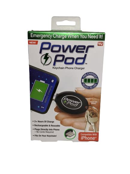 Power Pod As Seen On Tv Keychain Emergency Phone Charger 2hours
