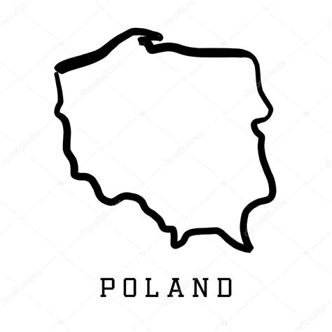 Poland outline map Stock Vector Image by ©tupungato #128162236