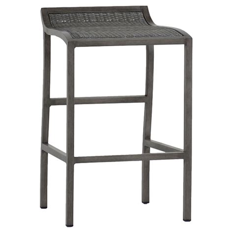 Summer Classics Villa Backless Modern Slate Grey Outdoor Bar Stool