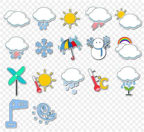 Weather Forecast Vector Png Images Hand Painted Cartoon Weather