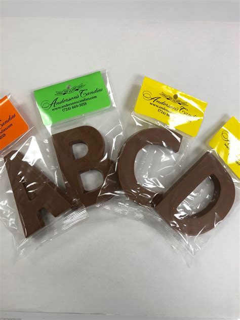 Chocolate Alphabet Letters Andersons Candies
