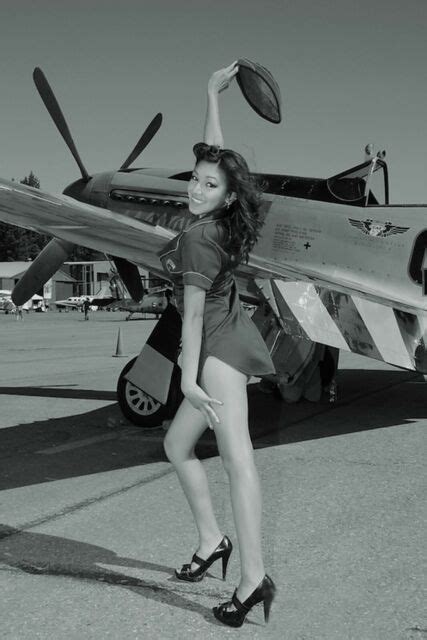 Ww2 Famous Pinup P 51 Sexy Girl War Photo Aviation Plane Airplane 4x6 Z